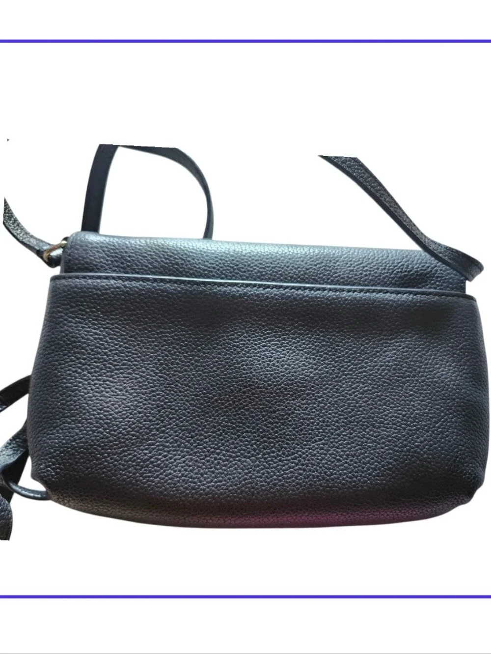 Coach Liv Classic Black Leather Turnlock Crossbody Bag G1721 - Picture 5 of 13